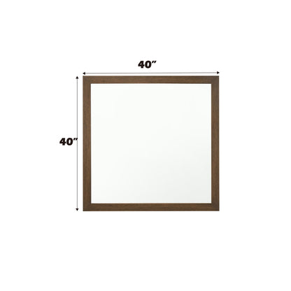 Miquell Versatile Orientation Mirror wood frame, 40x40 in, HouseOfZazla on Tampa Home & Garden Store