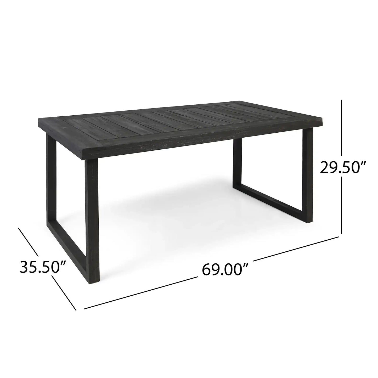 Outdoor Acacia Wood Dining Table and Sandblast