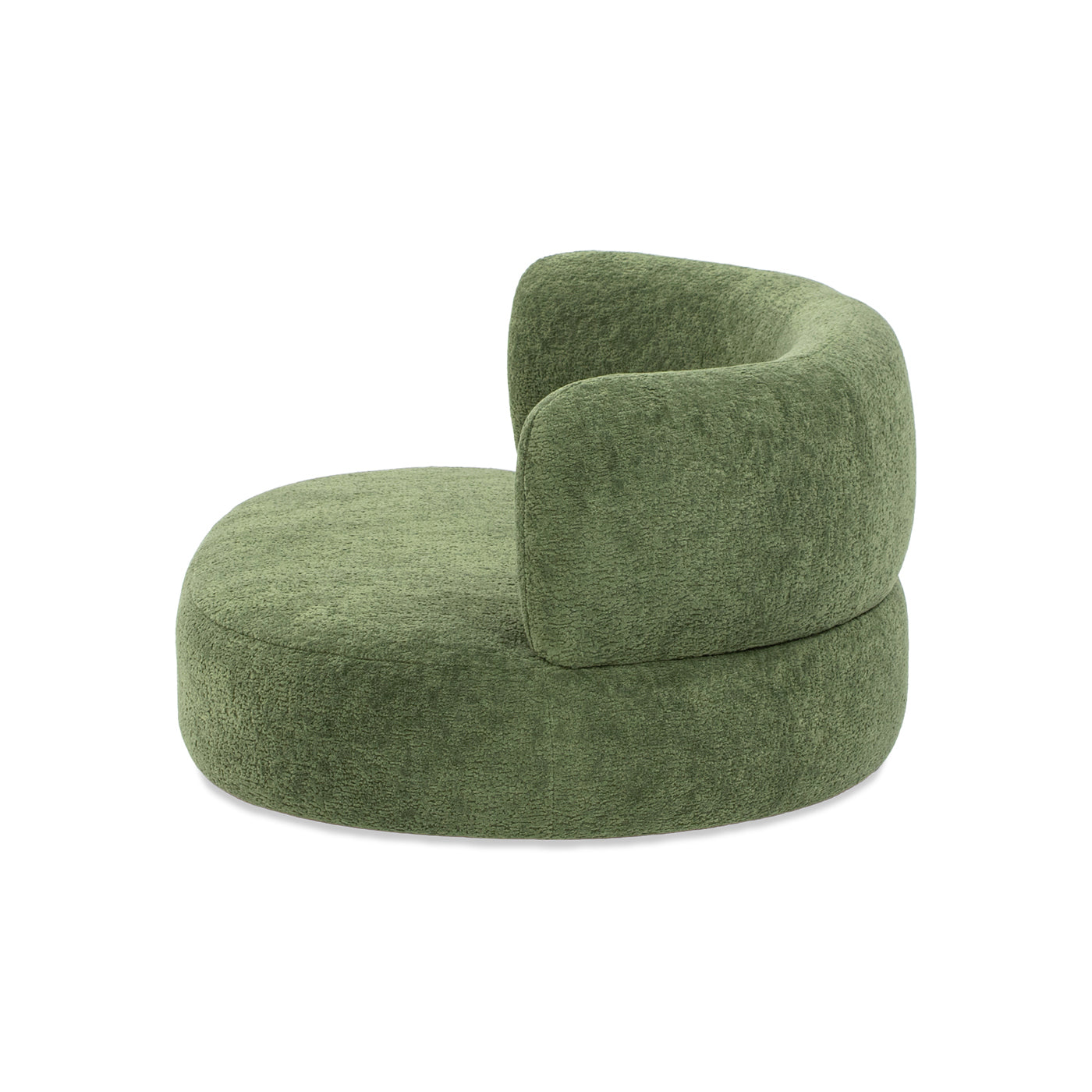 Shep 36in curved dog sofa bed moss green fleece, medium by HouseOfZazla on Tampa Home & Garden Store