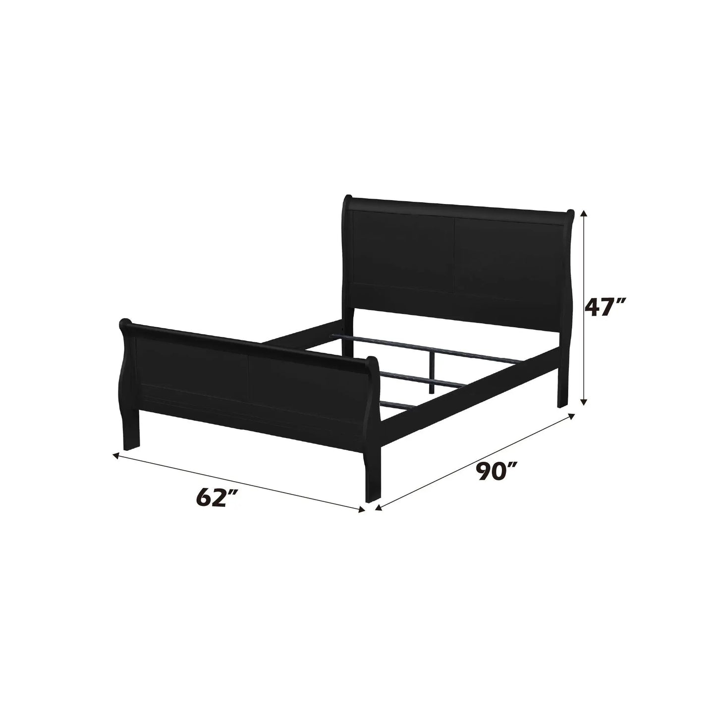Louis Philippe Sleigh Style Bed Timeless Finish