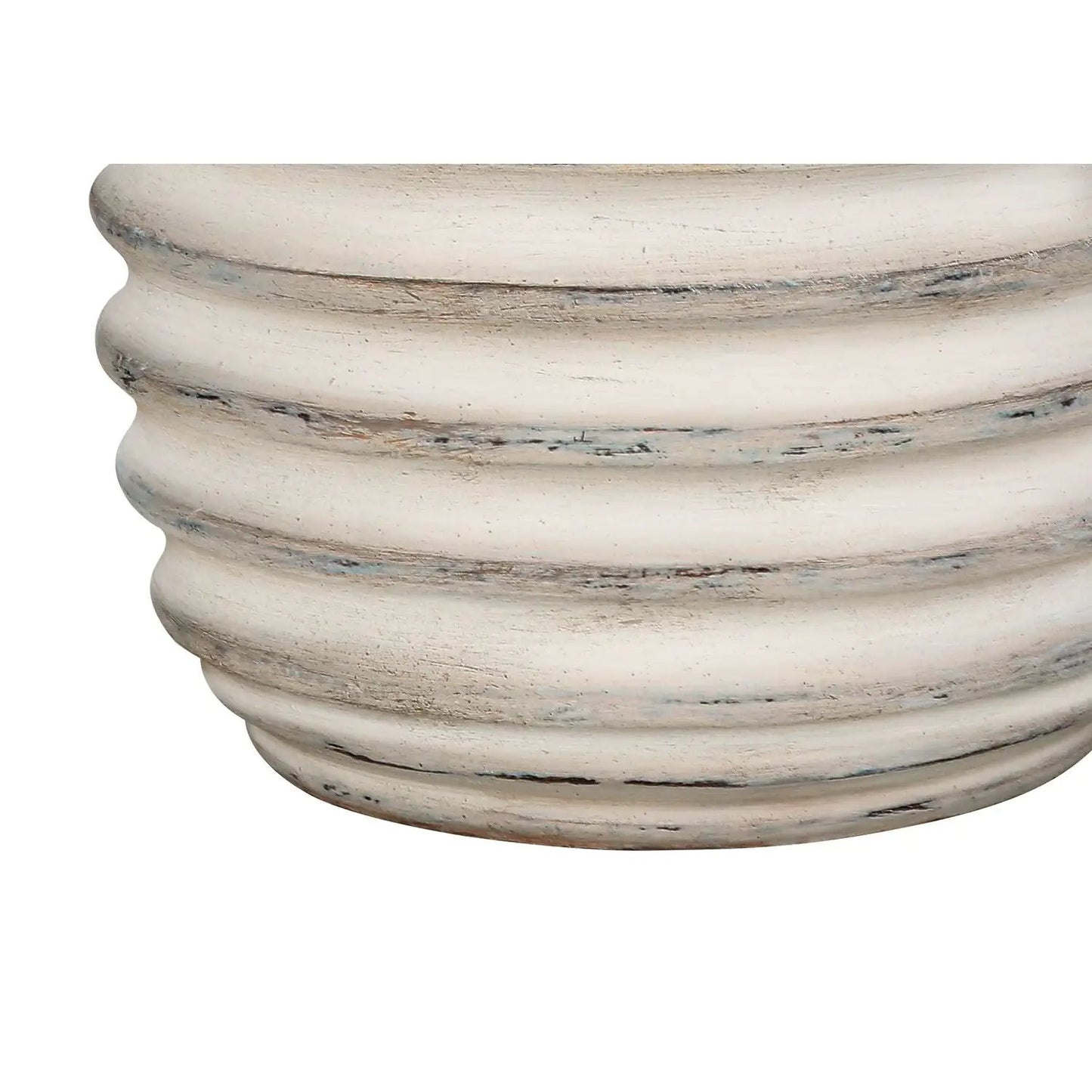 Table lamp resin cream, ribbed distressed base, by Unique Piece Furniture on Tampa Home & Garden Store