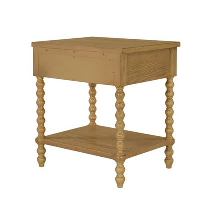 Two light brown traditional nightstands with drawer and shelf, HouseOfZazla accent nightstands on Tampa Home & Garden Store