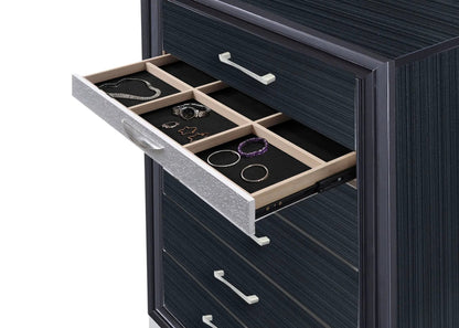 Naima Five Drawer Vertical Storage Chest Glide