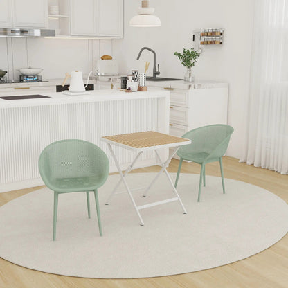 2 Pack Lounge Chair Set and Folding Square Table