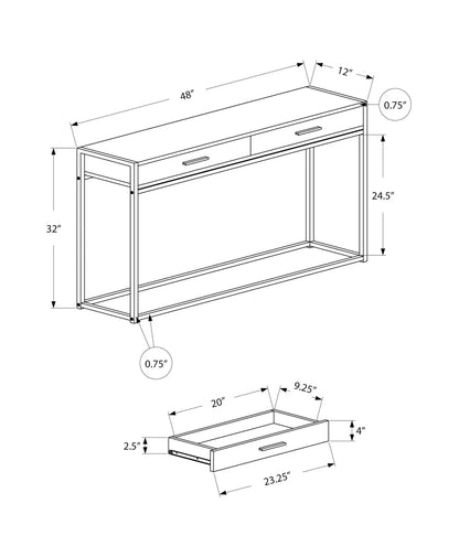 Accent Console Table for Entryway with Drawers