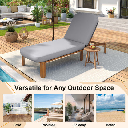 Outdoor chaise lounge by HouseOfZazla with adjustable backrest and gray cushion on Tampa Home & Garden Store