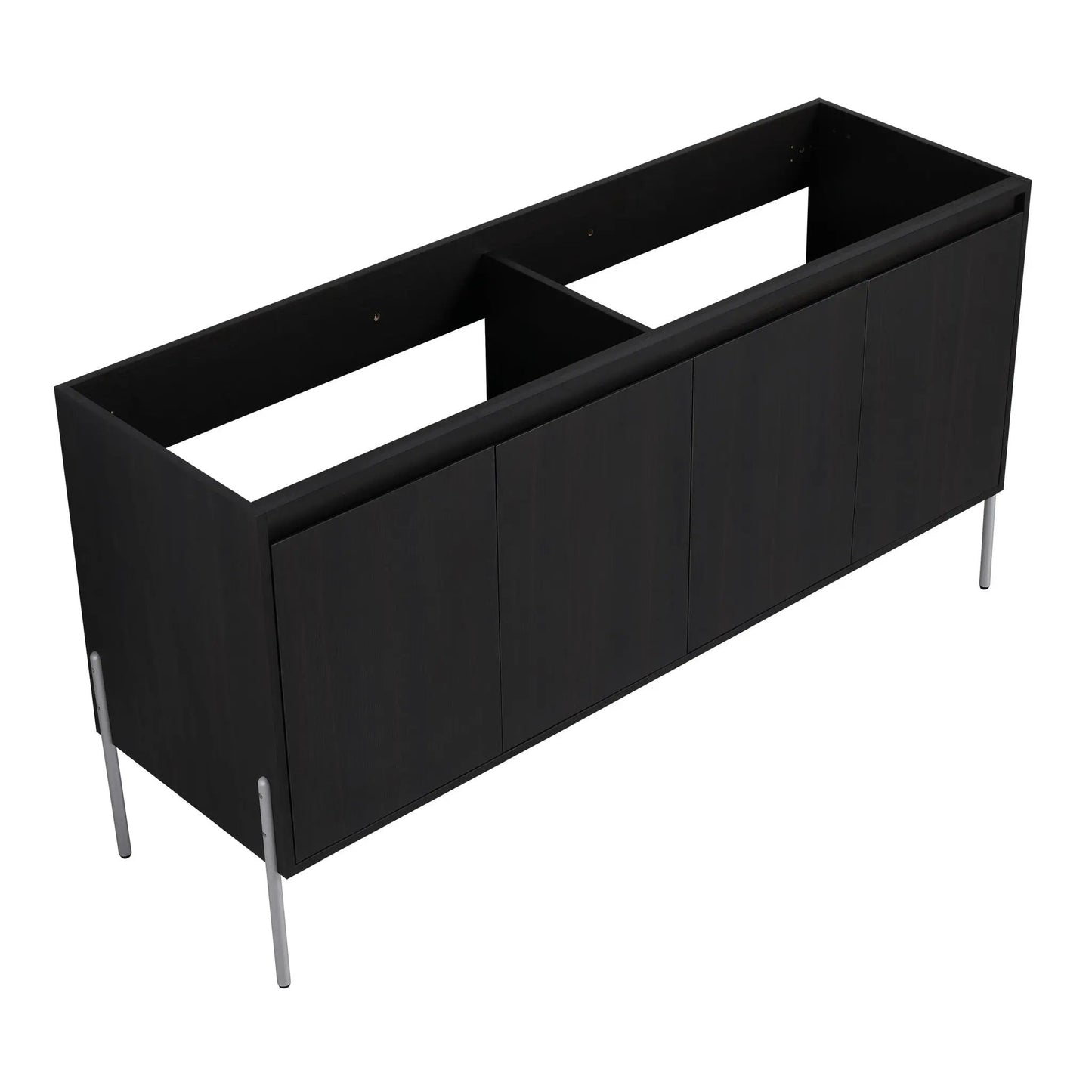 Freestanding black bathroom vanity with cabinet doors and soft close by Unique Piece Furniture on Tampa Home & Garden Store
