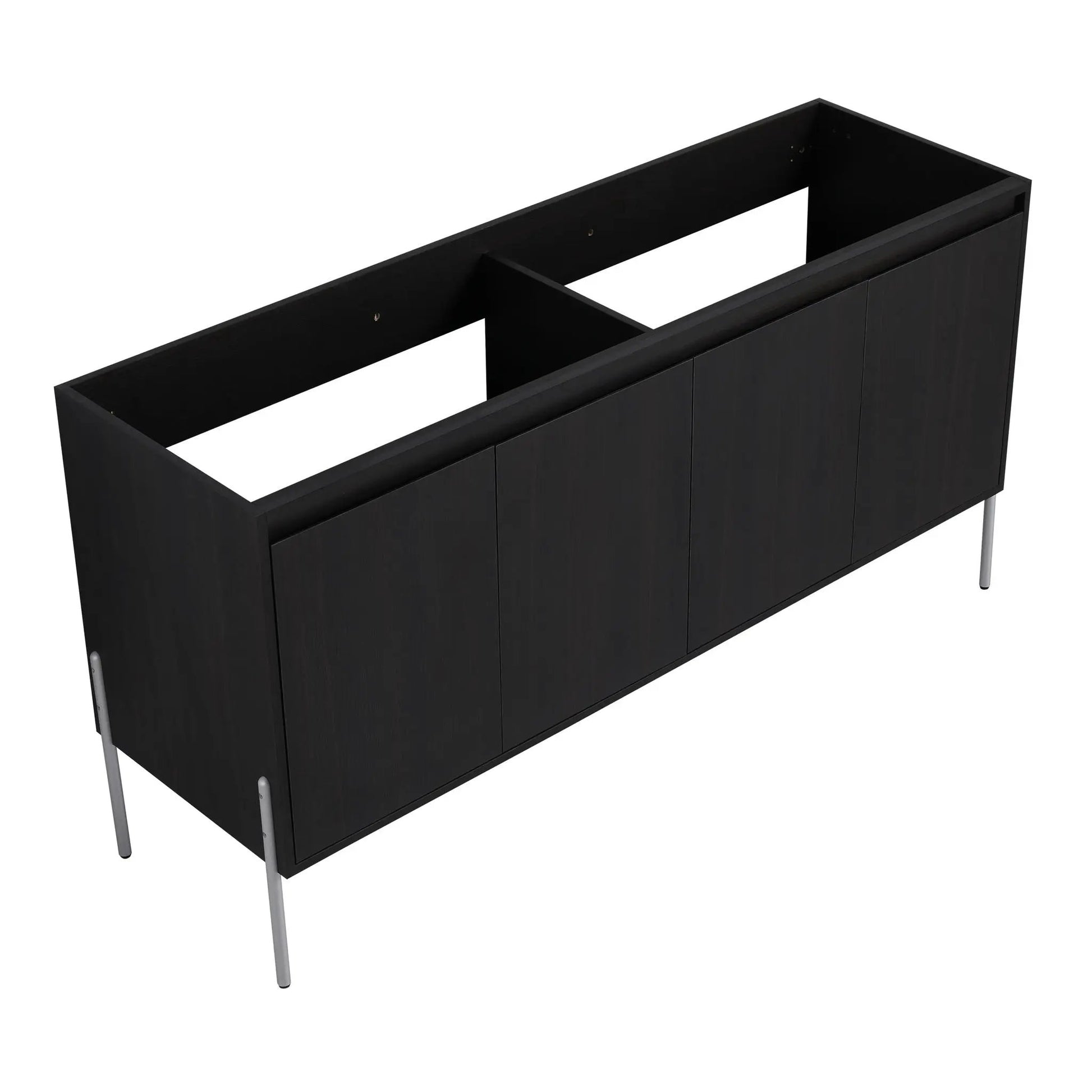 Freestanding black bathroom vanity with cabinet doors and soft close by Unique Piece Furniture on Tampa Home & Garden Store