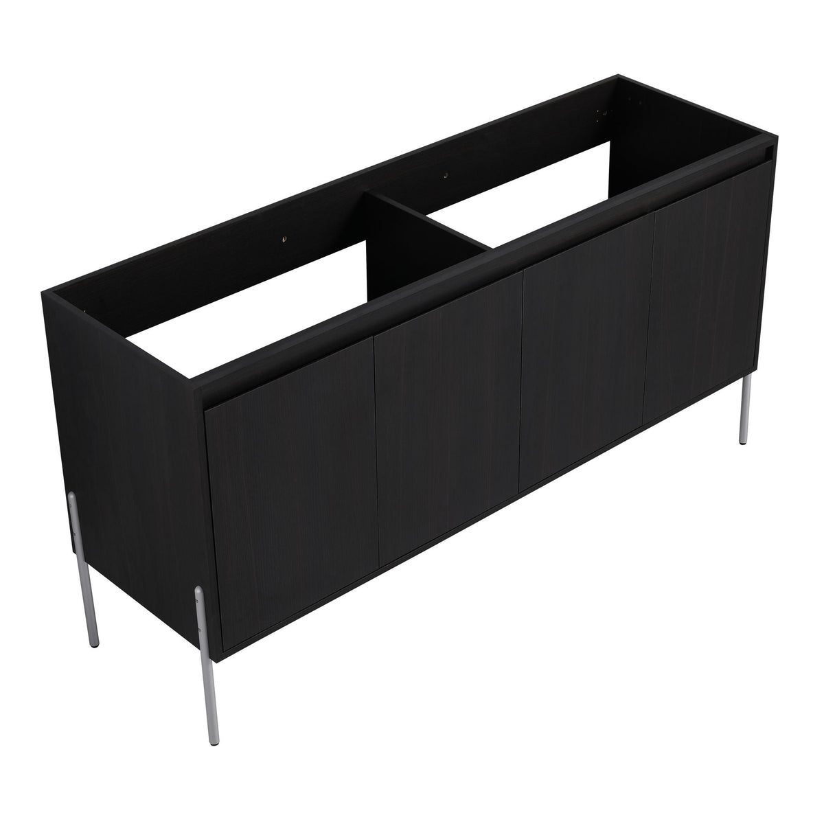 Freestanding bathroom vanity with soft close cabinet doors in dark brown finish by HouseOfZazla on Tampa Home & Garden Store