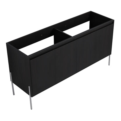 Freestanding bathroom vanity with soft close cabinet doors in dark brown finish by HouseOfZazla on Tampa Home & Garden Store