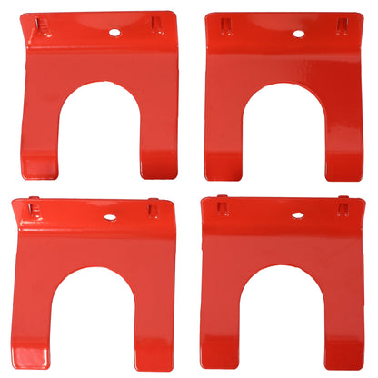 Red metal 4-foot garage nail board tool rack with 3 wall-mounted nail boards on Tampa Home & Garden Store