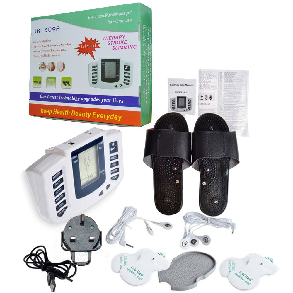 Digital meridian massager with foot therapy shoes Electronic acupuncture massager electrotherapy instrument - Tampa Home & Garden Store