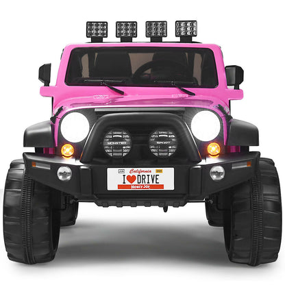 12V 2-Seater Ride on Car Truck with Remote Control and Storage Room-Black