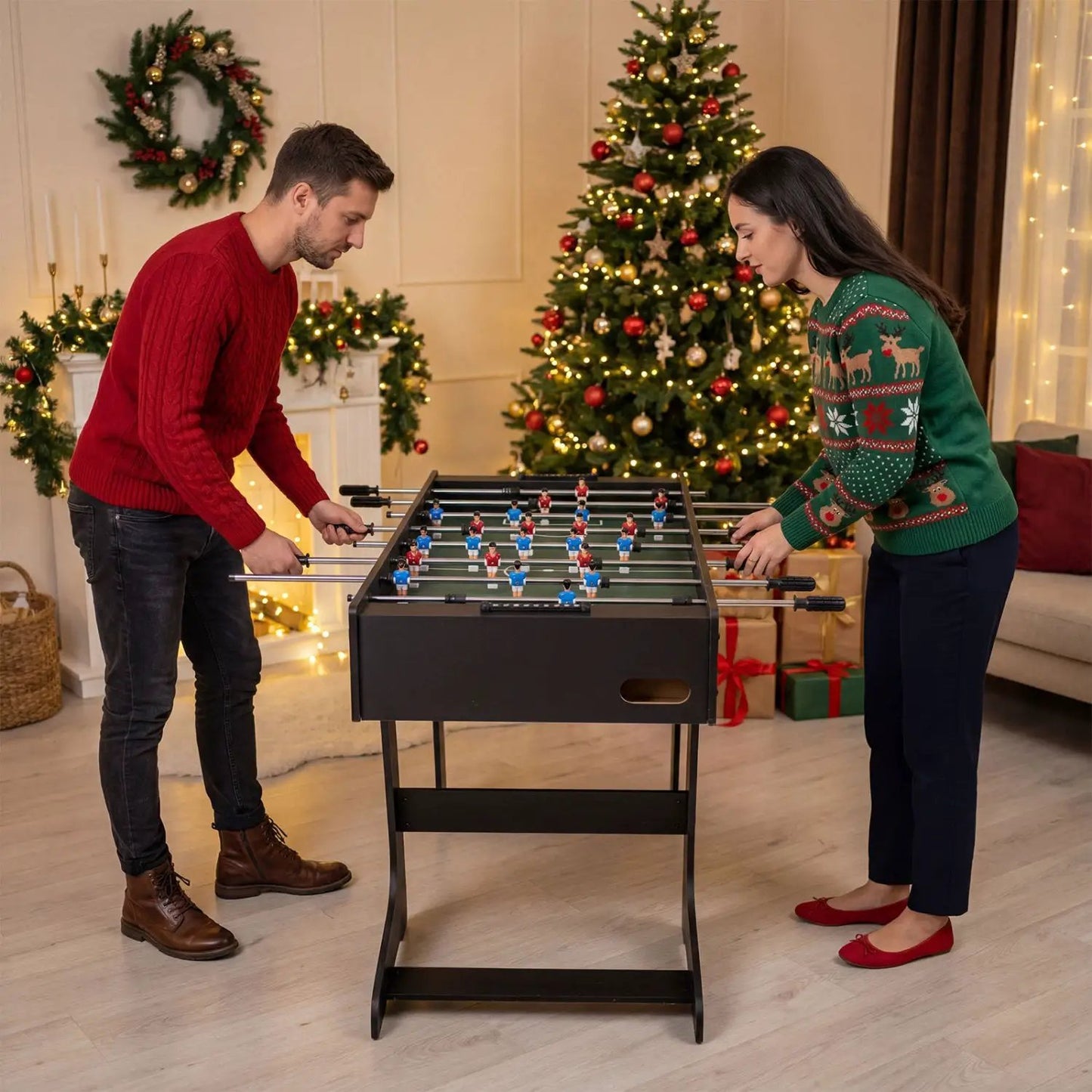 48 Inch Folding Foosball Table for Competition Size