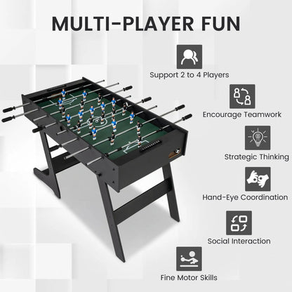 48 Inch Folding Foosball Table for Competition Size