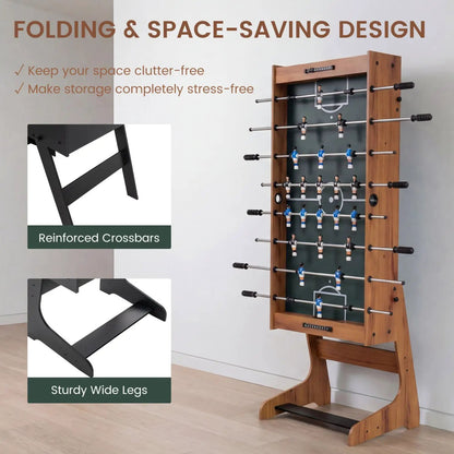 48 Inch Folding Foosball Table for Competition Size