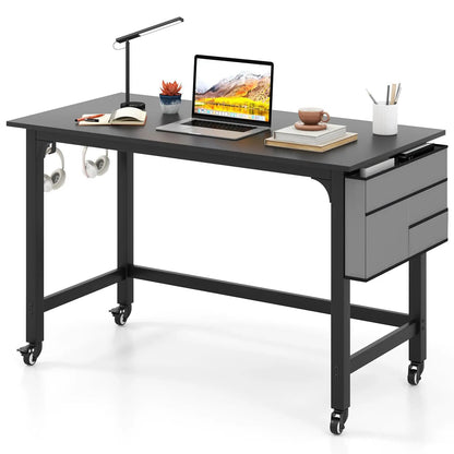 48 Inch Mobile Computer Desk With 4 Casters