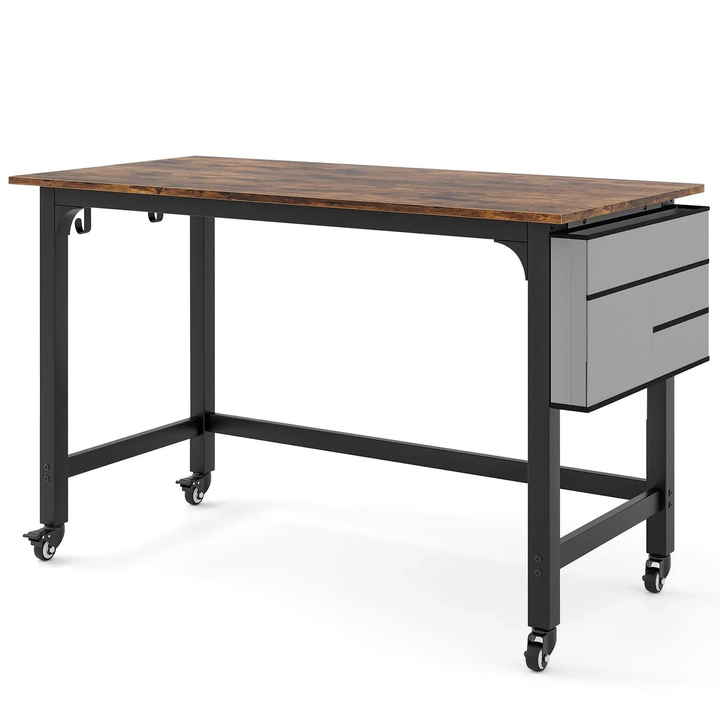 48 Inch Mobile Computer Desk With 4 Casters