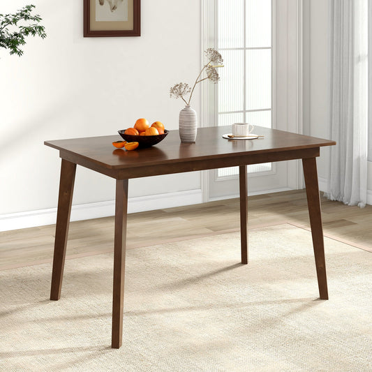 48 Inch Wooden Dining Table with Rubber Wood Legs for 4 People-Brown - Tampa Home & Garden Store