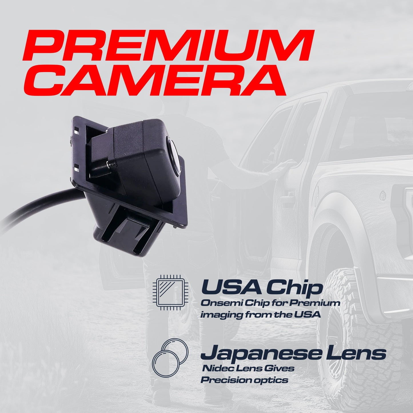 Chevrolet Volt OEM backup camera by Master Tailgaters; black plastic module with wiring harness on Tampa Home & Garden Store