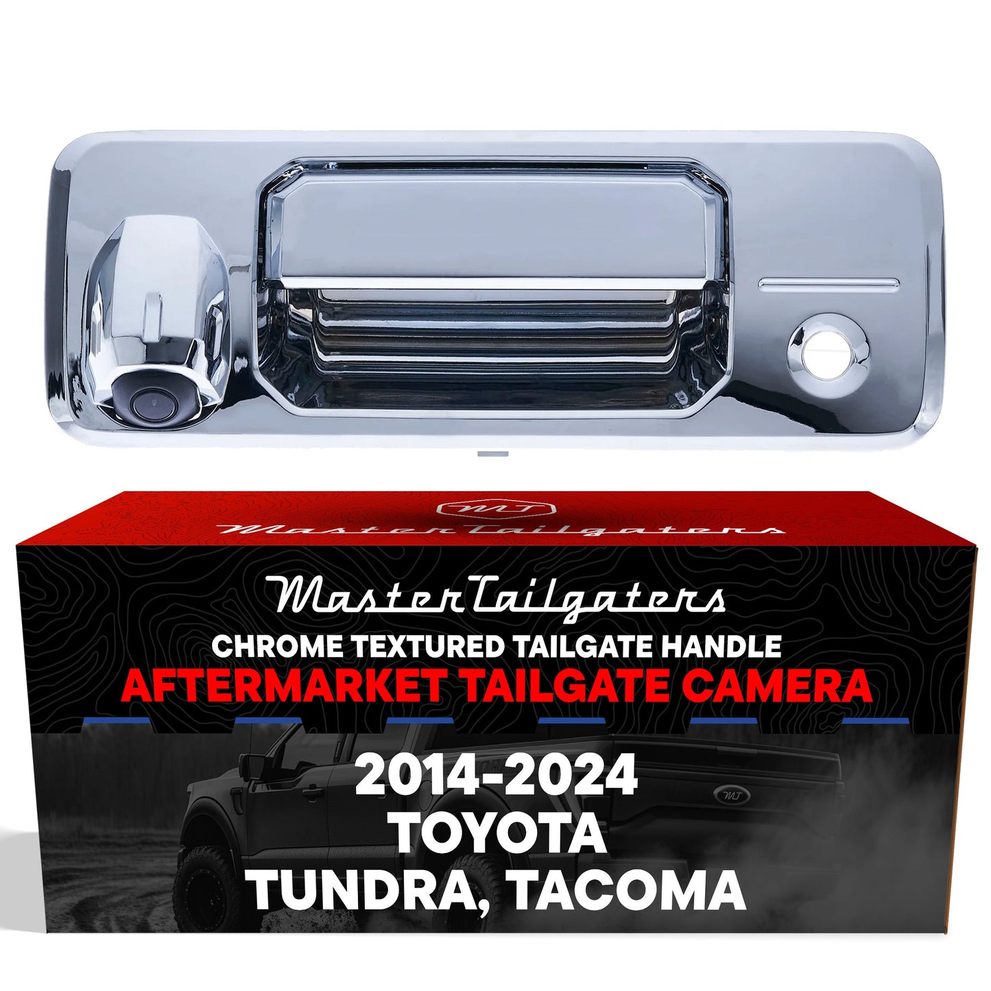 Chrome tailgate handle with backup camera for Toyota Tacoma 2016-2024 Master Tailgaters on Tampa Home & Garden Store