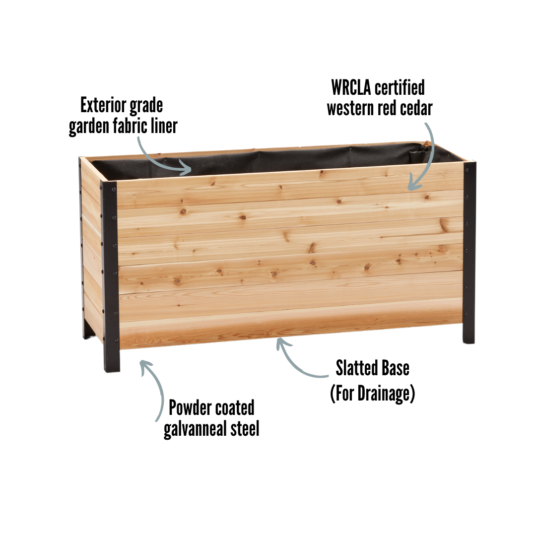 Red Cedar Planter Box 18"x48" | 24" Tall