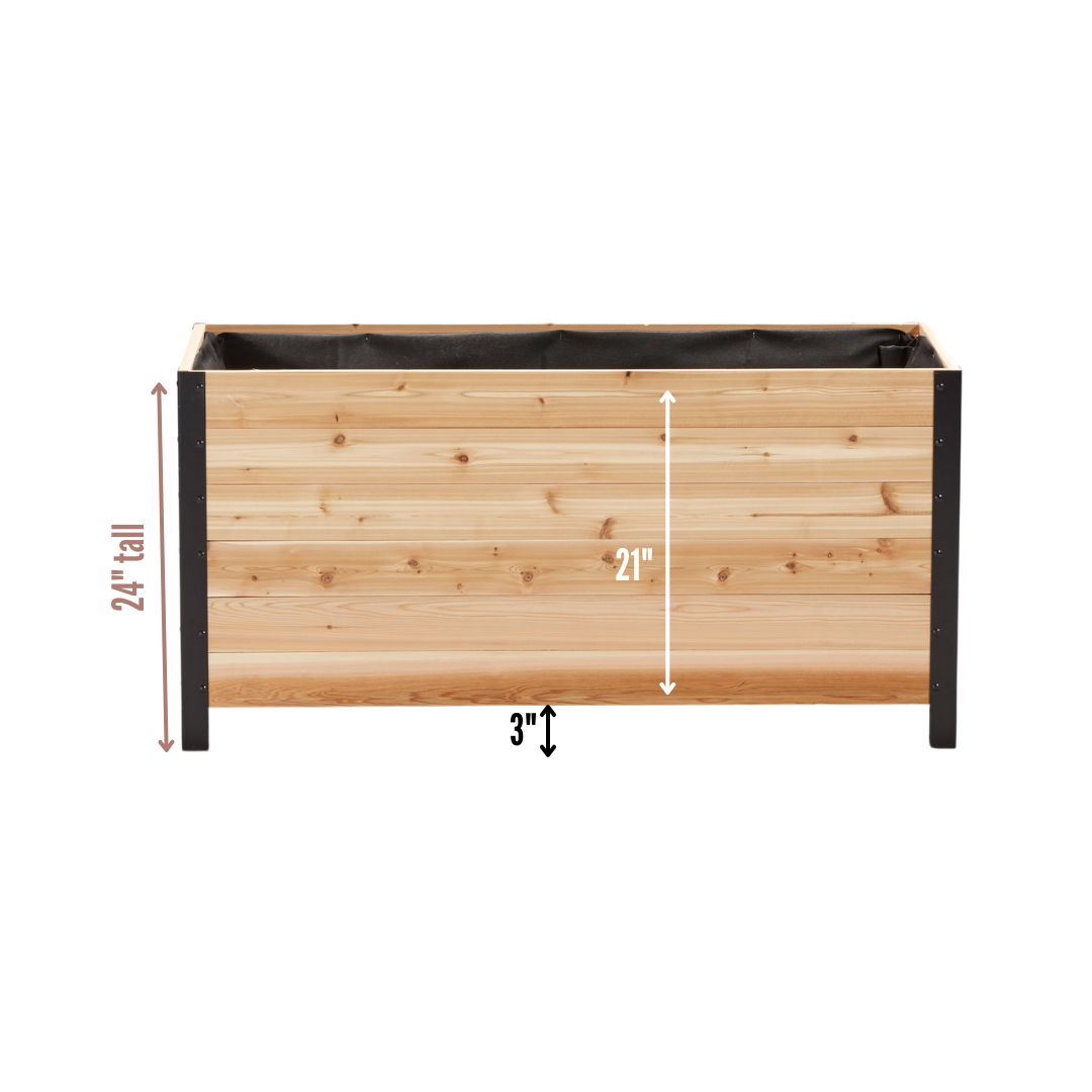 Red Cedar Planter Box 18"x48" | 24" Tall
