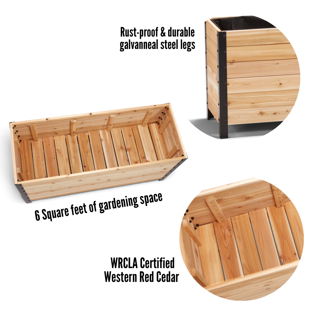Red Cedar Planter Box 18"x48" | 24" Tall