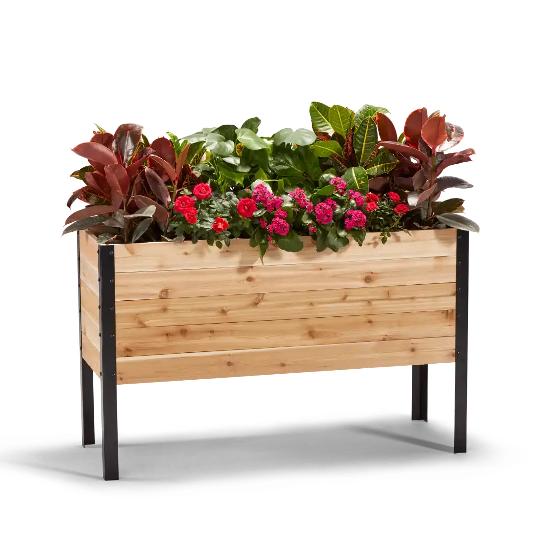 30" tall Elevated Garden Bed 18"x48" Red Cedar