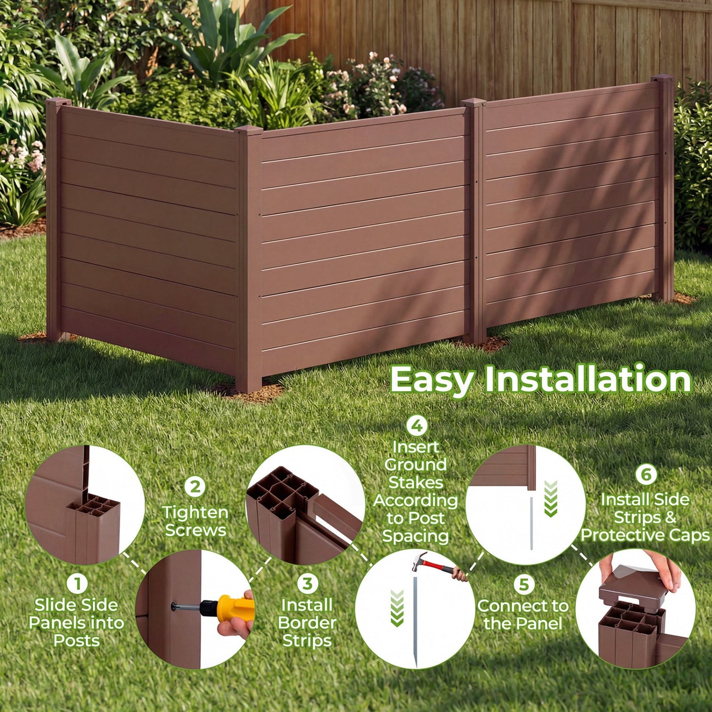 48x38 Inches Air Conditioner Fence and Privacy