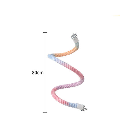 Bird rope perch gradient rainbow for cages, 80cm bendable climbing toy, Sell My Stuff on Tampa Home & Garden Store
