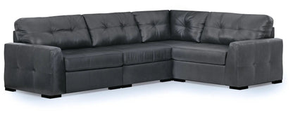 Brindley Pier Leather Sectional Sofa Tufted
