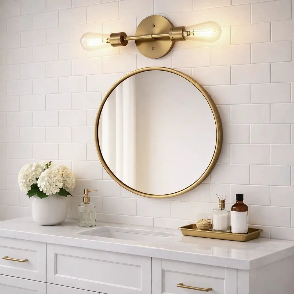 Reverie Double Lights Wall Sconce Clear Gold