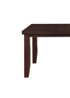 Cherry wood dining table with dark brown finish and tapered shaker legs on Tampa Home & Garden Store