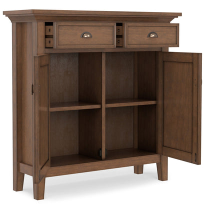 Entryway cabinet with two drawers and adjustable shelves in brown wood by HouseOfZazla on Tampa Home & Garden Store