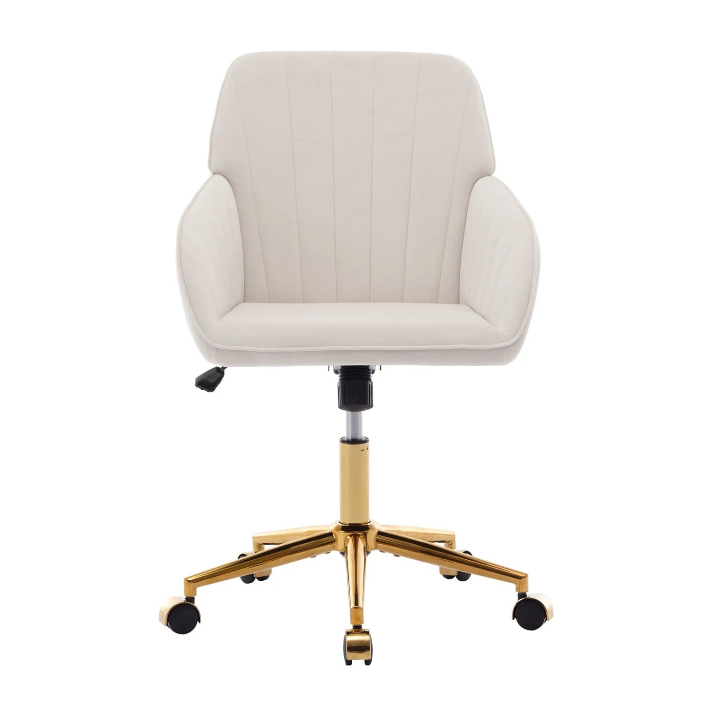 Adjustable Ergonomic Swivel Office Chair beige upholstery with gold base on Tampa Home & Garden Store
