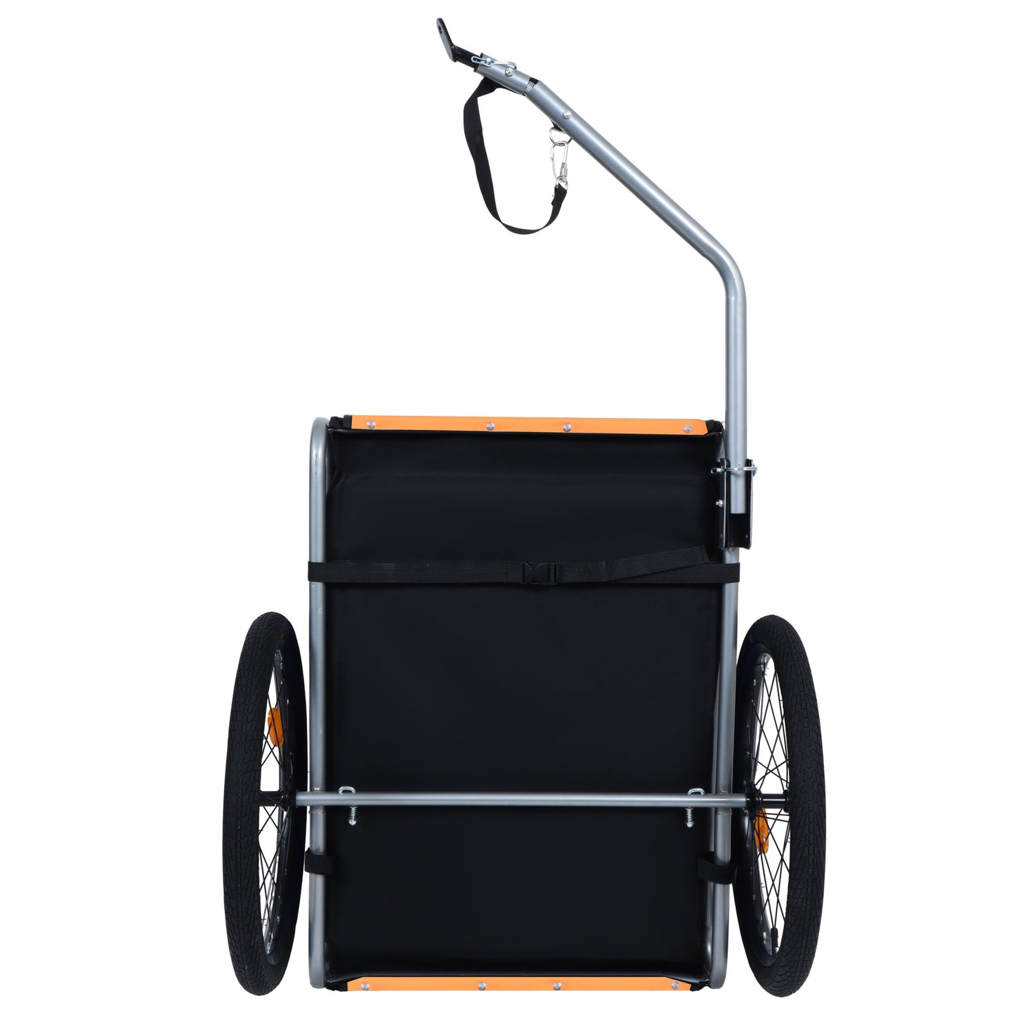 Large folding dog bike trailer 66lb by HouseOfZazla black carrier orange frame on Tampa Home & Garden Store