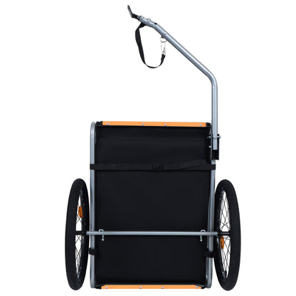 Large folding dog bike trailer 66lb by HouseOfZazla black carrier orange frame on Tampa Home & Garden Store