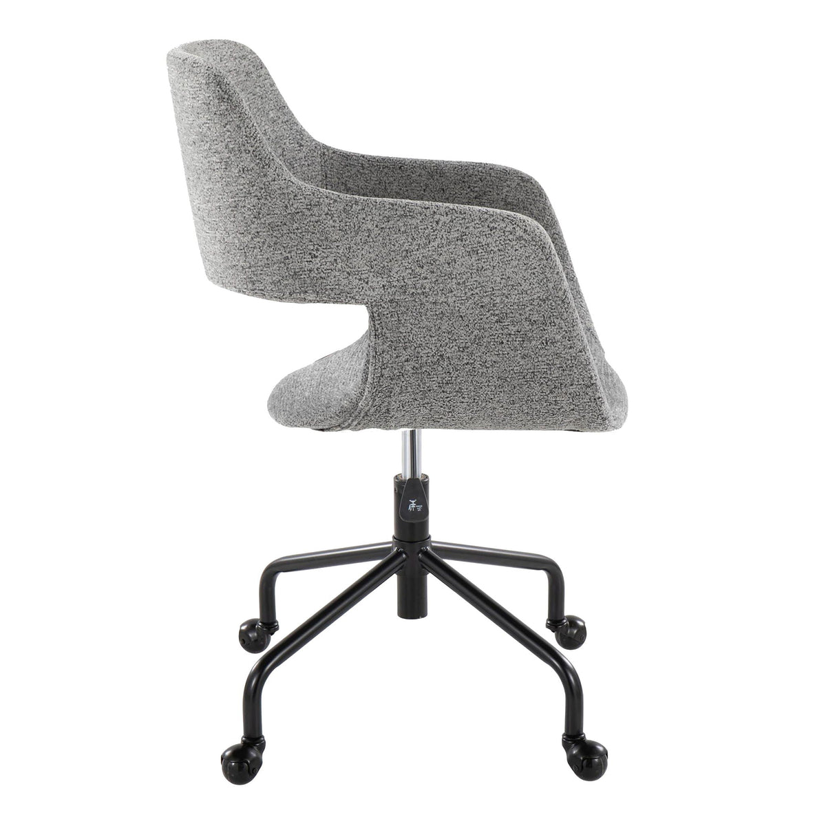 Contemporary adjustable desk chair with cushioned gray fabric, five-star base and casters on Tampa Home & Garden Store