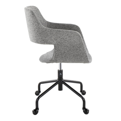 Contemporary adjustable desk chair with cushioned gray fabric, five-star base and casters on Tampa Home & Garden Store