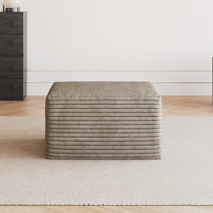 Plush Corduroy Sofa Ottoman and No Assembly
