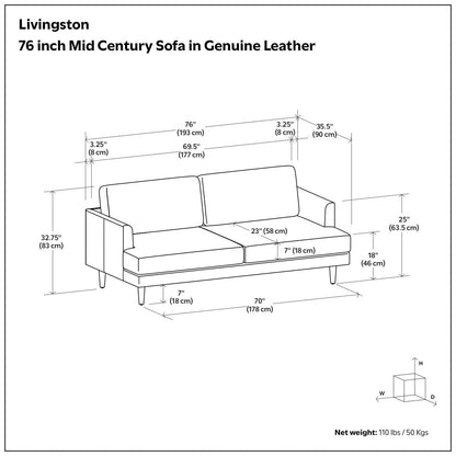 Livingston Upholstered Sofa with Premium Comfort