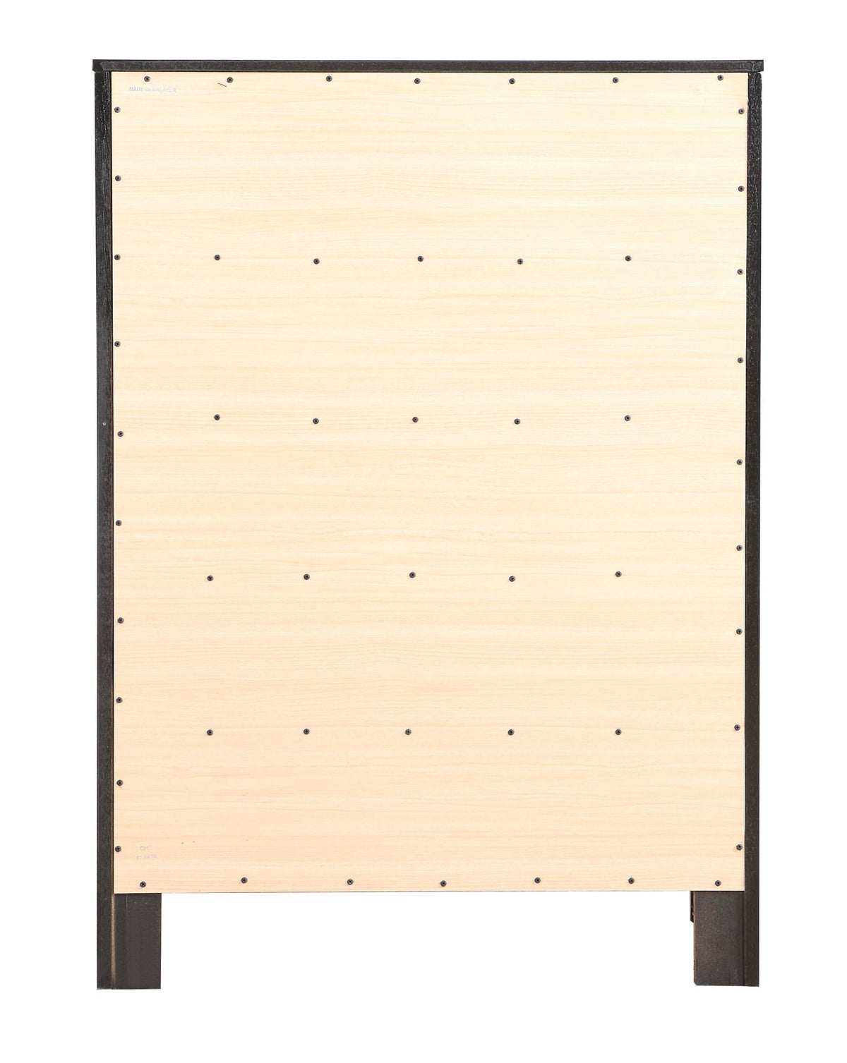 Accent Chest back view: black frame, natural plywood panels, visible screws HouseOfZazla on Tampa Home & Garden Store