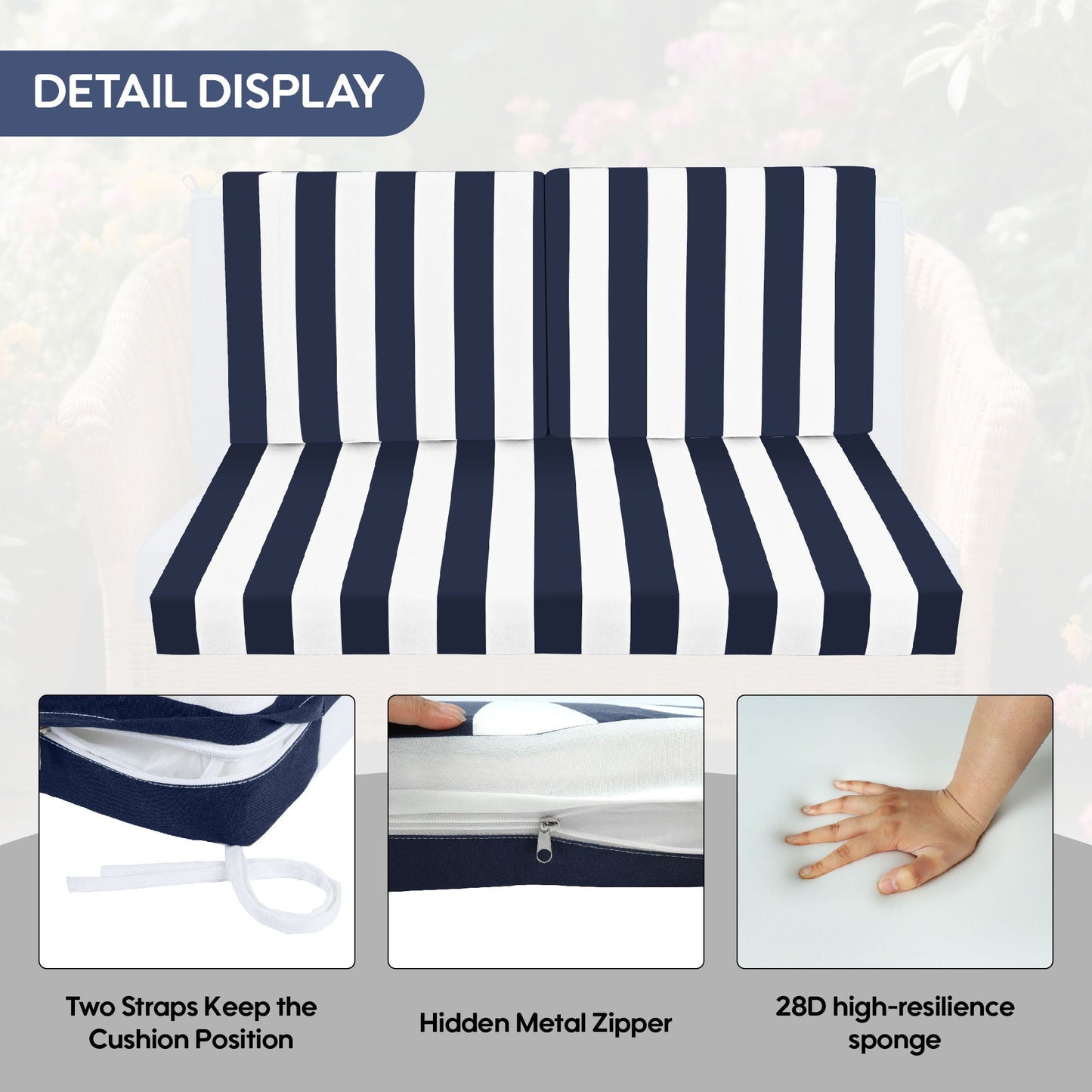 Deep Seat Waterproof Patio Chair Cushions and Set