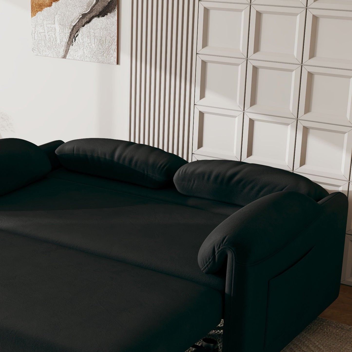Dual Purpose Sofa and Retractable Queen Bed