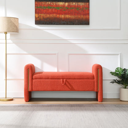 Modern Plush Teddy Bench With Storage And Seat