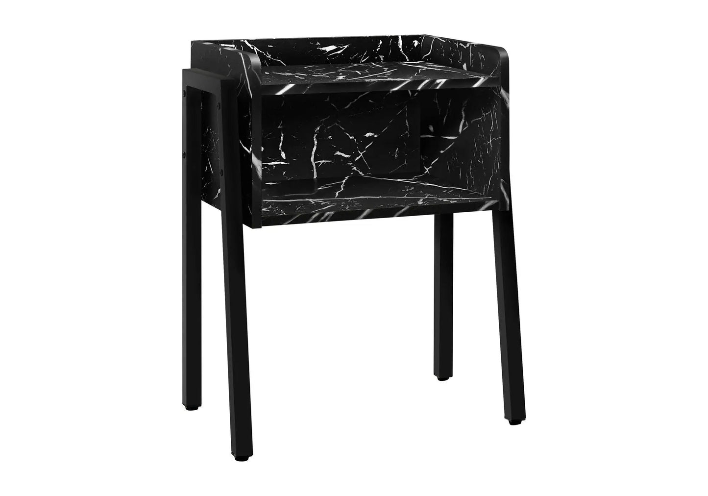 Accent Side Table, Reclaimed Wood Look, 2-Tier