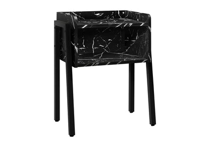Accent Side Table, Reclaimed Wood Look, 2-Tier