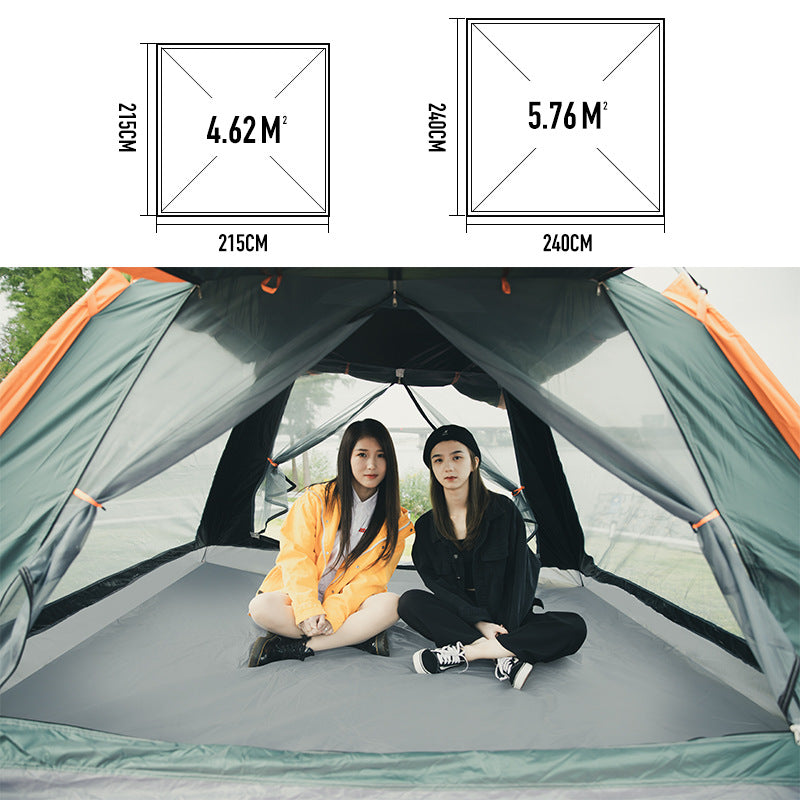 Fully automatic speed beach tent, rainproof for 4-5 people, green-gray My Store on Tampa Home & Garden Store