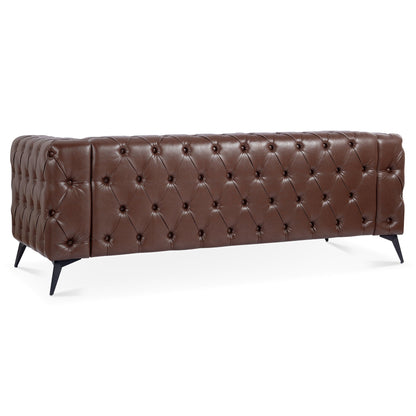 Modern 3 Seater Sofa with Square Arm and Cushion